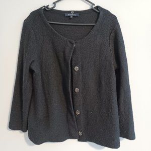Evan Picone Wool Snap Front Cardigan